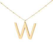 Gold Lowercase Initial Necklace