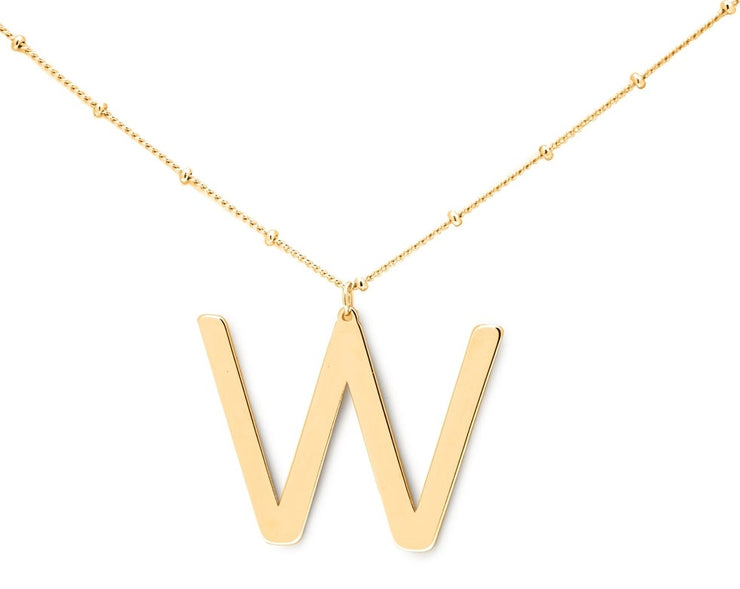 Gold Lowercase Initial Necklace