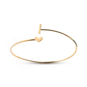 Gold Initial Bangle Bracelet