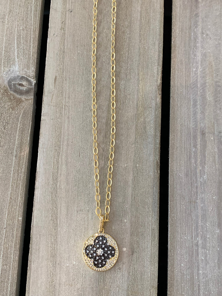 Gold Chain w Bling Pendant