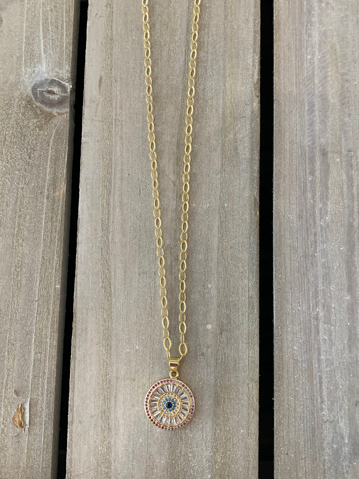 Hali Circle Gold Necklace