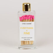 Everything Is Fine Glass Bottle Matches