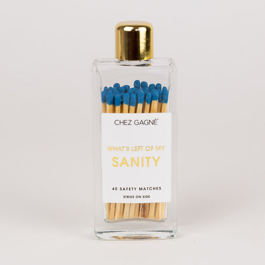 What's Left Of My Sanity Glass Bottle Matches