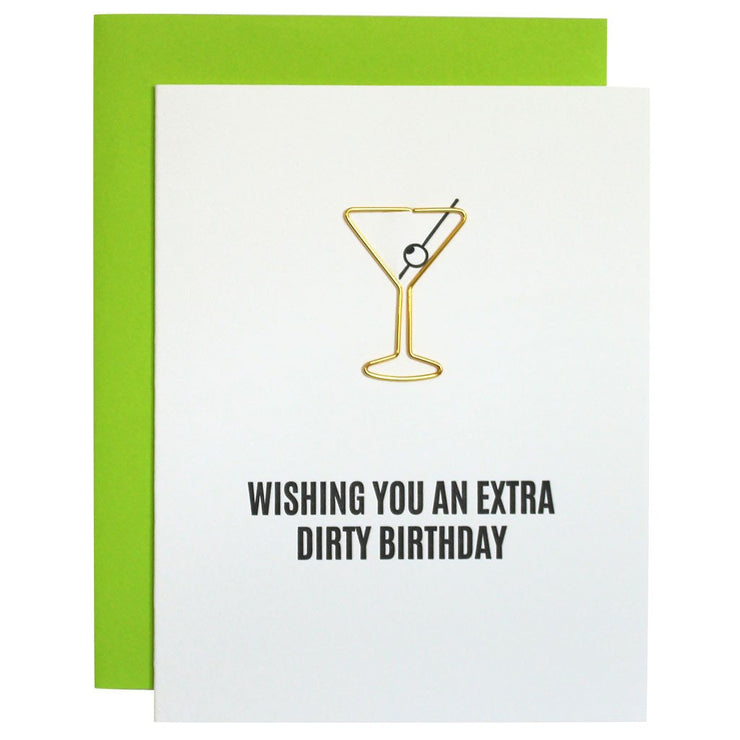 Extra Dirty Birthday Paperclip Letterpress Card