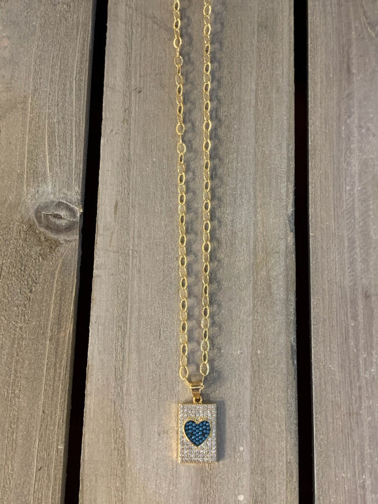 Gold Chain w Bling Pendant