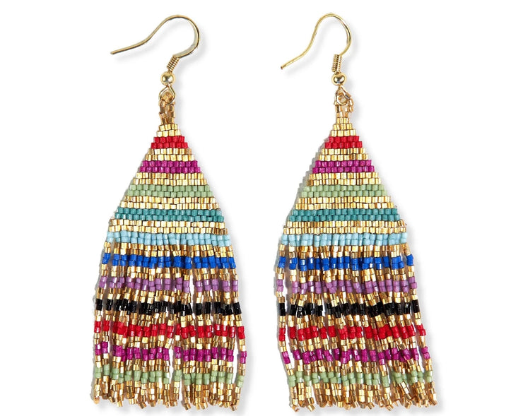 Lexie Multi Stripe Fringe Earrings